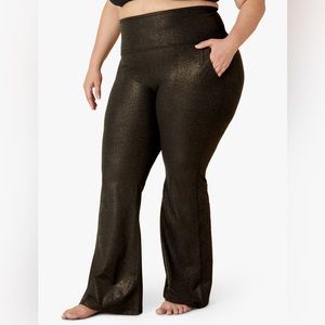 BEYOND YOGA Softshine All Day Flare Pant in Stardust Foil